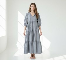 Indian Ethnic Boho Cotton Dress Summer Wear Comfy Mom Beach Travel