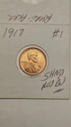 wheat penny 1917 NICE RED BU LINCOLN CENT 1917-P LOT #1 SHARP RED UNC
