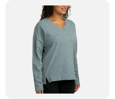 Women's Boston Traders Warm Pullover Long Sleeves V-neck Sz M (A1)