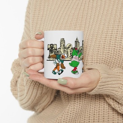 Philly Mascots Ceramic Mug   11oz 15oz Philadelphia Sports Coffee Cup, City Team