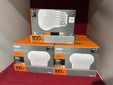 Feit Electric LED Light Bulbs 100W Equivalent Soft White   LOT OF 12 48 Bulbs 