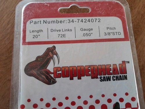 7424072 Rotary - Saw Chain 20" 72E .050" 3/8"STD w/o Bumper Link fits A1LM-72G - Picture 3 of 4