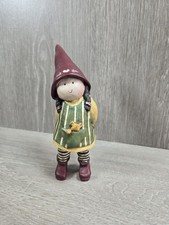 Gnomys Diaries Annekabouke statuina bambino con orsacchiotto vintage