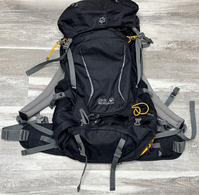 Jack Wolfskin Highland Trail 45 Hiking Backpack Black Technical Alpine Trail