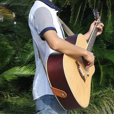 IRIN Verstellbarer Gitarrengurt Aus Gewebter Baumwolle Mit Lederenden