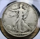 1937-D Liberty Walking Half Dollar - Actual Coin Shown - 90% Silver INV#142