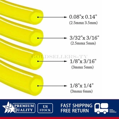 4 Size 16 Feet Petrol Tubing Fuel Line Hose Chainsaw Common Weedeater 2 Cycle - Image 1 of 4