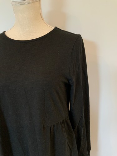 J.JILL Womens Size Small Black Long Sleeve Pullover Pockets A-Line Knit Dress - Picture 2 of 5
