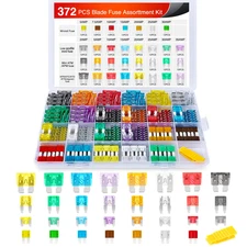 Nilight 372 PCS Car Fuses Assortment Kit Standard Mini LP Micro2 Blade Replaceme