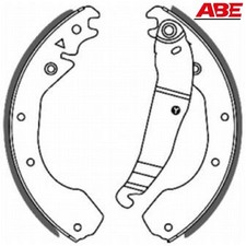 ABE C0X004ABE Bremsbackensatz 4 Bremsbacken Trommelbremse für Opel für Daewoo 