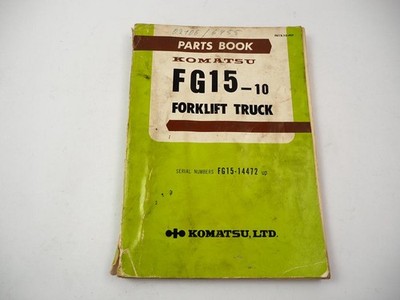 Original Komatsu FG15-10 Forklift Truck Spare Parts List Ersatzteilliste 1970