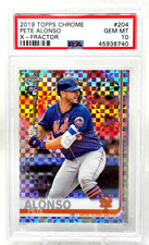 2019 Topps Chrome XFRACTOR REFRACTOR PETE ALONSO RC Card PSA 10 GEM MINT