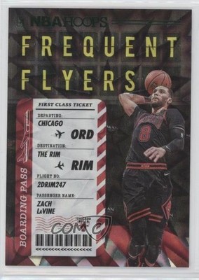 2020 Panini NBA Hoops Frequent Flyers Green Explosion 77/89 Zach LaVine #12 04ag
