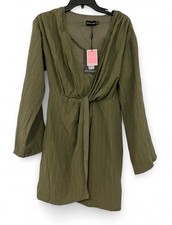 Olive Green Long Sleeve Mini Dress Women’s Size 4 USA