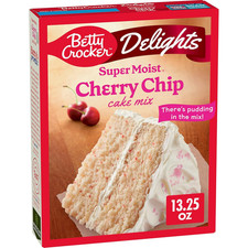 Delights Super Moist Cherry Chip Cake Mix, 13.25 Oz.