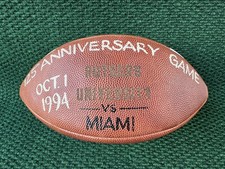 Vintage 1994 Rutgers University VS Miami 125th Anniversary Game Ball Football