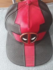 Marvel Comics Deadpool Snapback Baseball Cap Hat Black Red