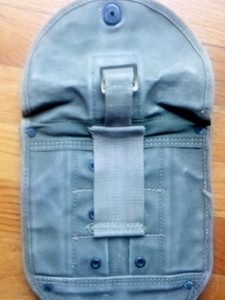 RARE & UNIQUE 1945 DTD BRITISH ADAPTED U.S. E-TOOL COVER carrier shovel airborne