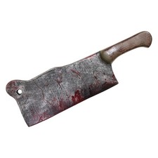 BLOODY BUTCHER CLEAVER Foam Prop Knife Costume LARP Cosplay Hero's Edge 15.5"