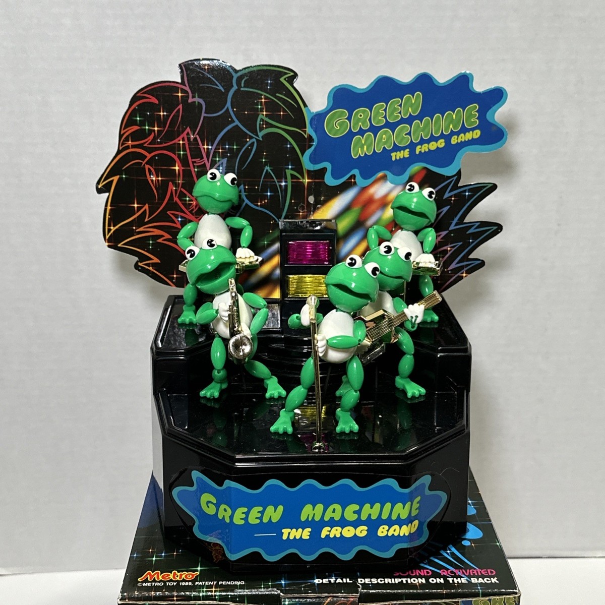 1989 Metro Toys Green Machine The Frog Band in Original Box Turns