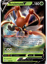 Pokemon TCG Kricketune V 006/163 Swsh05: Battle Styles Holo Rare Near Mint
