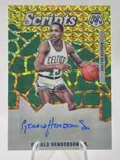 Gerald Henderson Sr. 2019-20 Mosaic Scripts Gold Mosaic Prizm #'d 23/25 Auto