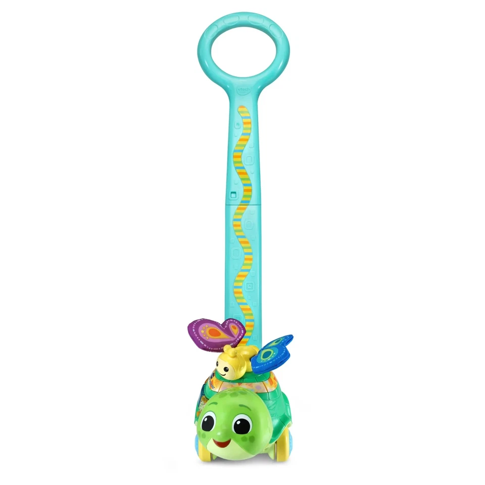 Juguete interactivo de juego y empuje VTech 2 en 1 Toddle and Talk Turtle - Nuevo Foto 2 de 4