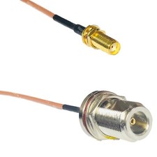 RG316 SMA Female Long to N FEMALE BULKHEAD RF Cable Rapid-SHIP LOT