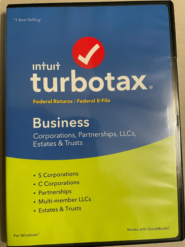 Intuit Turbotax 2016 Federal Business Tax CD (Mint in Sealed Box)