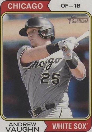 2023 Topps Archives #266 Andrew Vaughn Auto 2022 Topps Heritage On