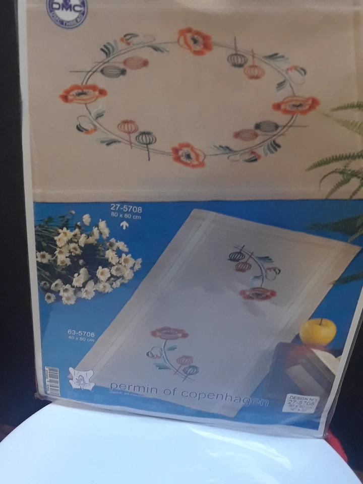 Kit de agujas Permin of Copenhagen 27-5708 tamaño 32 x 32 pulgadas diseño floral nuevo Foto 2 de 4