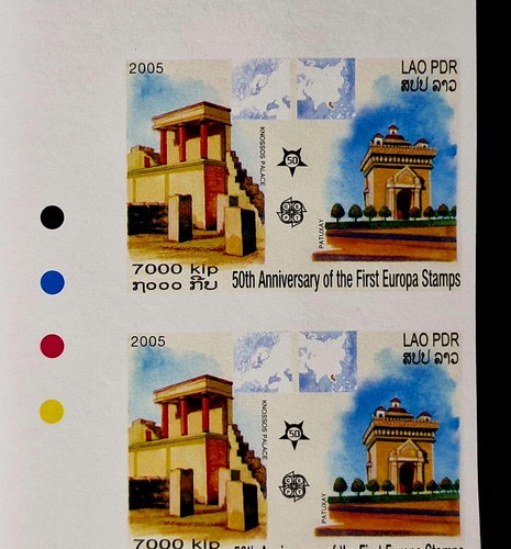 Laos 2005 imperf MNH Asia 12 Stamps 2 Full Sets Corner Pairs MI €60.00 - Picture 3 of 8