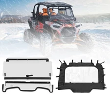 Front Flip Windshield+Soft Rear Window for 2019-2023 Polaris RZR XP 1000/4 Turbo
