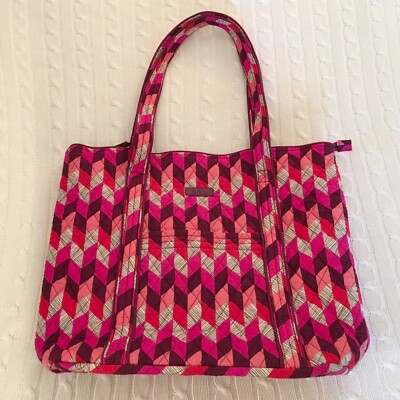 Vera Bradley XL Vera Tote Bohemian Chevron Work Travel Cotton NWT MSRP $86