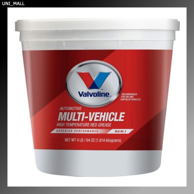 Valvoline VV616 Multi-Vehicle High Temperature Red Grease 4 LB Tub
