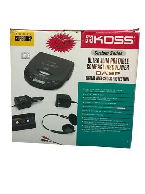 1994 KOSS CD Player / Model CDP600CP Vintage w/ car charger Cassette