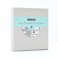 Pack n Play Stretchy Fitted Pack n Play Playard Sheet Set-Brolex, 2-Pack Portabl