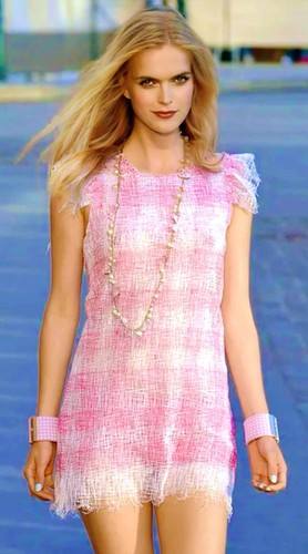 4K Chanel 2011 Barbie Rosa Weiß Tweed Minikleid 36 38 40 4 6 8 Top Shirt S M - Bild 22 von 23