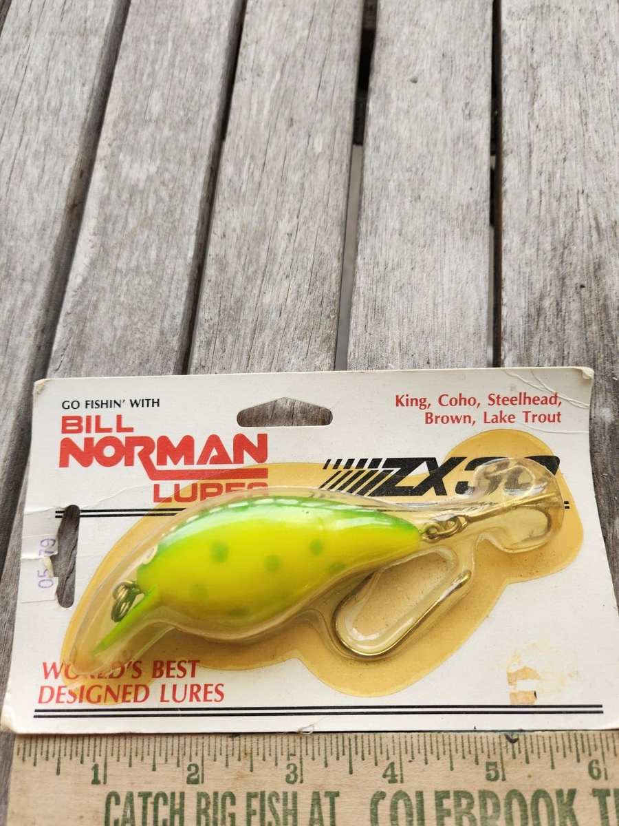 Scarce Vintage Bill Norman ZX30 Fishing Salmon Lure - New On Card