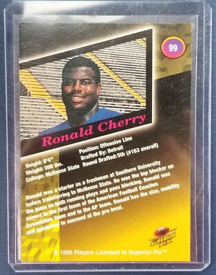 1995 Superior Pix #99 Ronald Cherry McNeese State Football Card | eBay