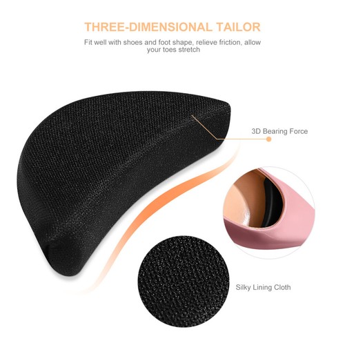 2 Pairs Toe Plug Shoe Inserts for Women Sponge Shoe Filler Shoes Too Big Inserts - Picture 6 of 9