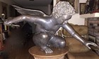 Nishan Toor Bronze Sculpture Nude Male Cherub L30" x W12" x H13" Listed Artist  — photo 2