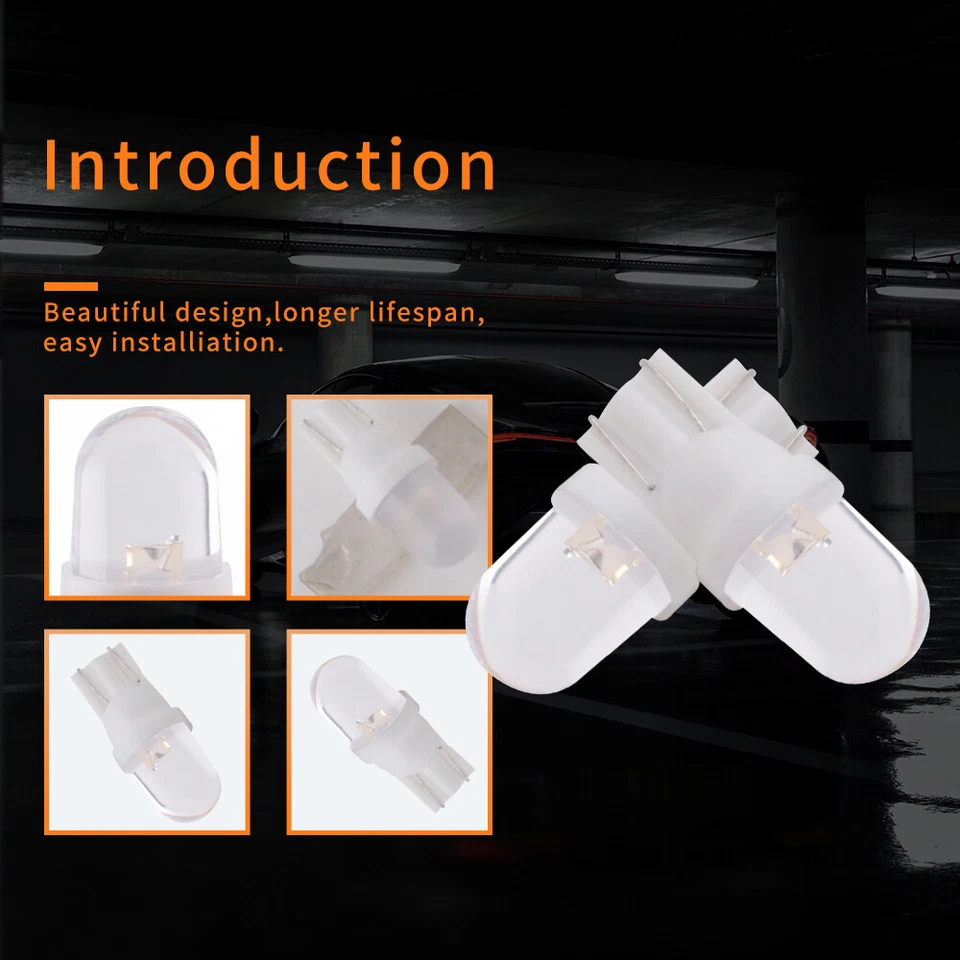 10Pcs AC DC 6V T10 194 168 W5W for Pinball Toy Vehicles Battery Car LED Bulbs - Image 4 of 4