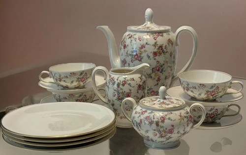 15pc Rosenthal Aida Rose Chintz Tea Cream Sugar Cups Saucers Plates Cozy Cottage - Picture 11 of 24