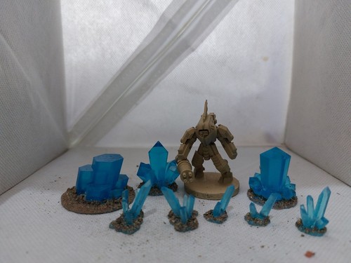 28 mm blaue Kristalle Set 3 *FIGUR NICHT ENTHALTEN* - Bild 1 von 3