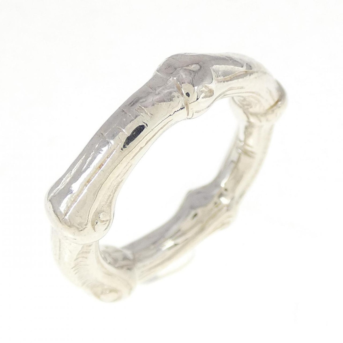 Vintage90's　TIFFANY&Co. 925 Bamboo Ring Tiffany & Co Size 5.75 Bamboo Band Ring Sterling Silver Love