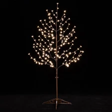 5Ft Lighted Cherry Blossom Tree with 184 Warm White LED Lights for Holiday Decor