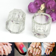 Useful Crystal Octagonal Glass Cup Dappen Dish Arcylic Nail Liquid Art 🌞US