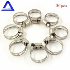 50pcs 34-1 Adjustable Stainless Steel Drive Hose Clamps Fuel Line Worm Clips 50pcs 34-1 Adjustable Stainless Steel Drive Hose Clamps Fuel Line Worm Clips
