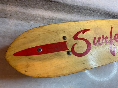RARE: Antique Vintage 1960s Wooden Wood Early Skateboard 
